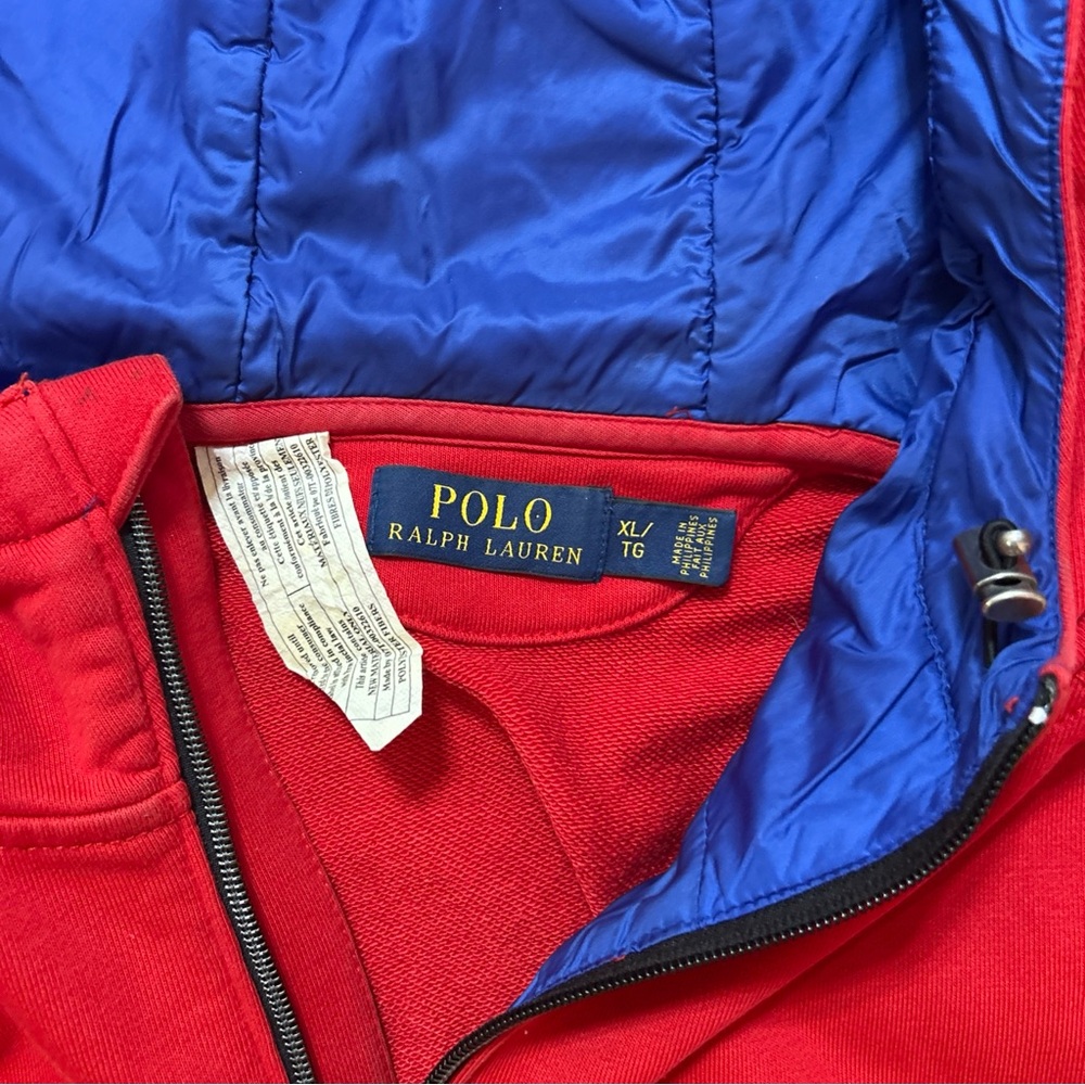 Vintage POLO RALPH LAUREN Small Pony Spell Out Cookie Patch Jacket 2000s Size XL - Picture 2 of 8